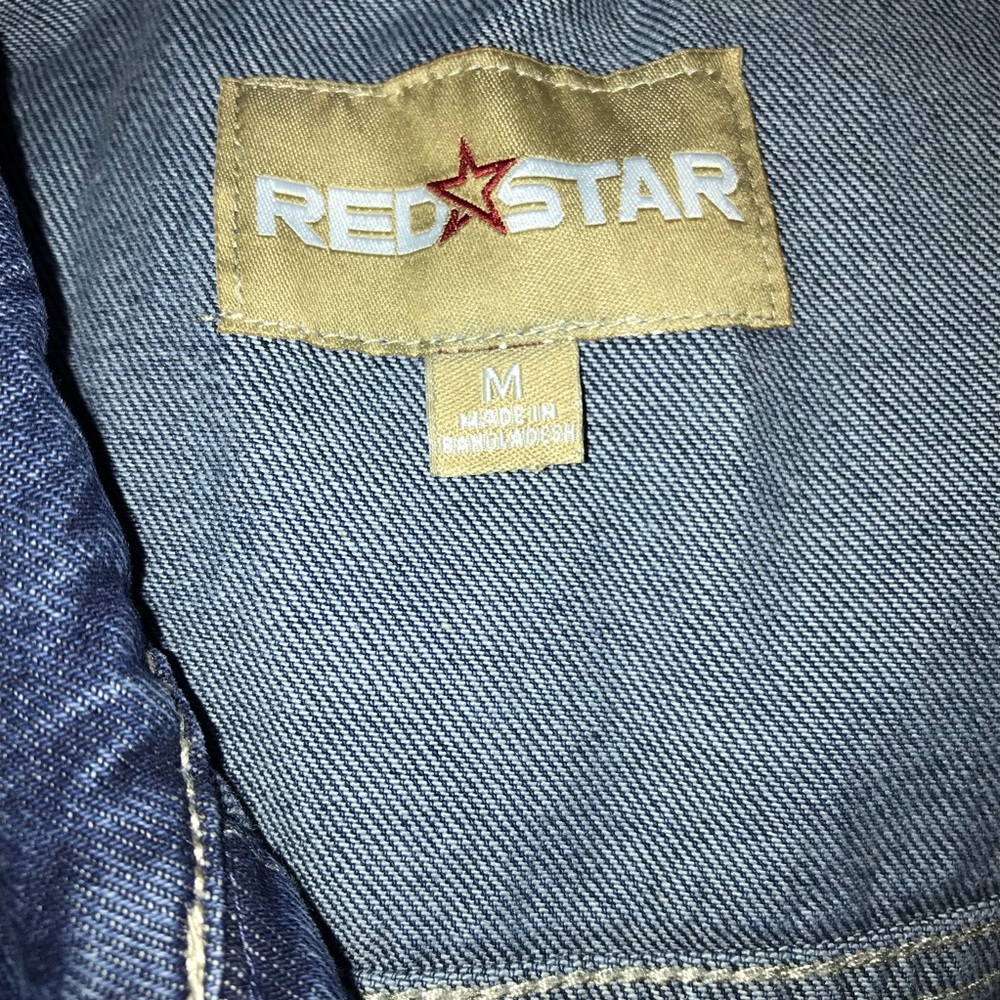 Red Star Denim Distressed Jean Jacket NWT - Picture 4 of 4